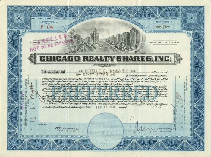 Chicago Realty Shares, Inc.